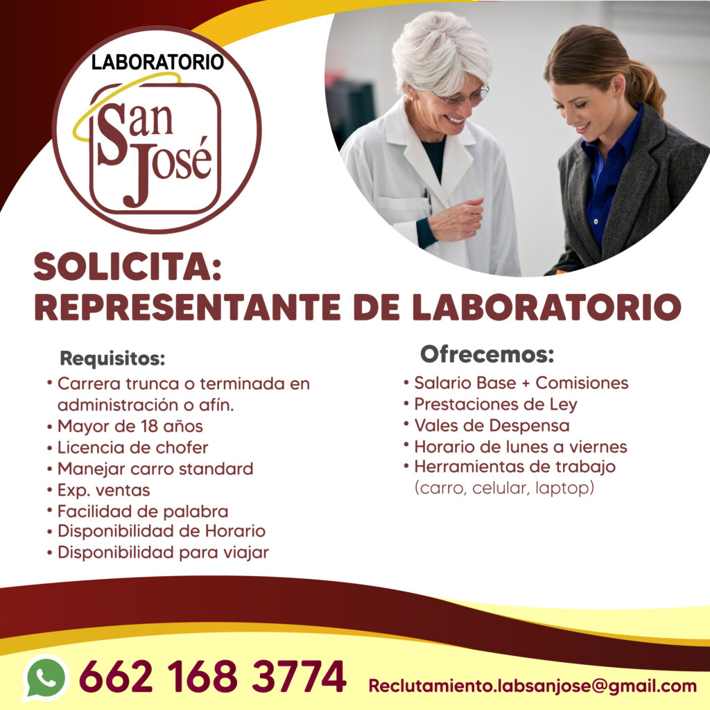 Se solicita representante de laboratorio_Mesa de trabajo 1
